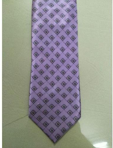 Checked Cotton Official Uniform Ties, Color : Purple