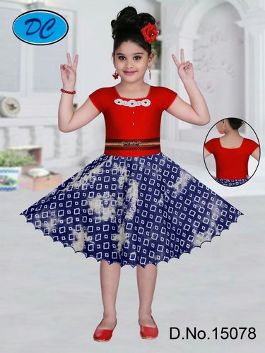 DC Printed Girls Cotton Frock, Feature : Comfortable, Dry Cleaning, Easily Washable