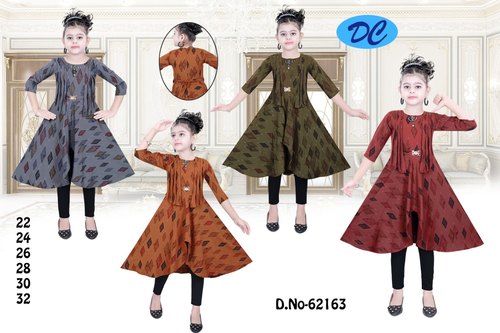 Girls Party Wear Frock Legging Set