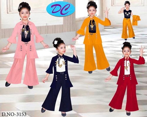 DC Plain Cotton Girls Top With Pants, Feature : Comfortable, Easily Washable