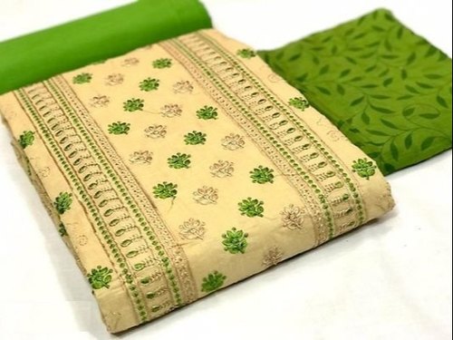 Cotton Dress Material, For Making Textile Garments, Pattern : Plain, Printed, Embroidered