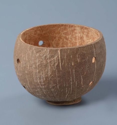 Polished Round Coconut Shell Planters, Portable Style : Hanging