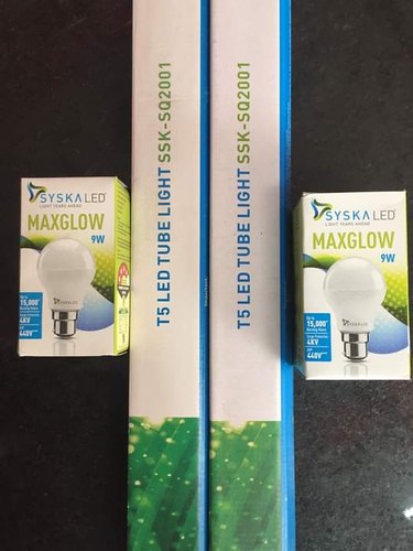 Rectangular Syska LED T5 Tube Light, For Home, Mall, Hotel, Length : 4-6 Inches