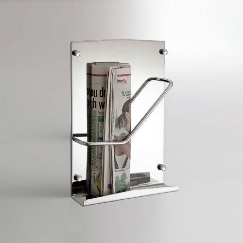 Polished Stainless Steel Magazine Holder, Shape : Rectangular