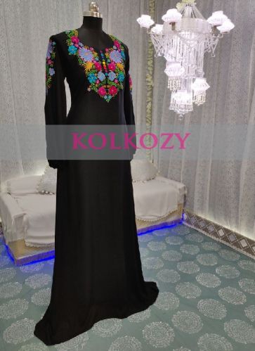 Kolkozy Polyester Designer Kaftans, Occasion : Daily Wear