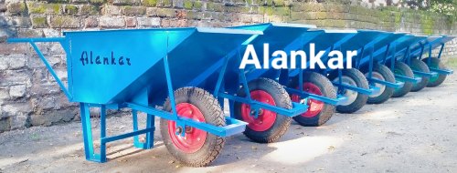 Single Wheel Barrow, Color : PU Paint Blue Color