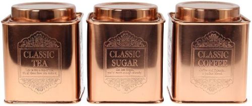 Square Polished Copper Canister, For Storage Use, Feature : Fine Finish, Good Capacity, Good Quality