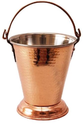 Polished Plain Copper Steel Serving Balti, Capacity : 10-15ltr
