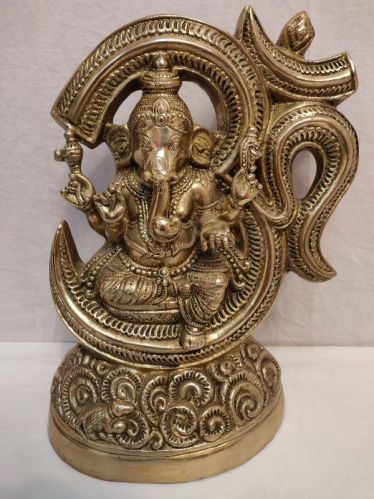 15 Inch Brass Ganesh Ji Statue, Size : 15'