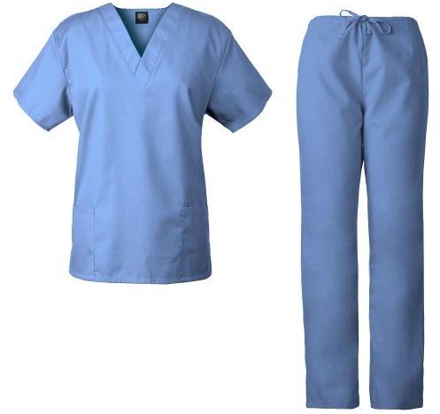 Full Sleeves Cotton Hospital Attendant Uniform, For Comfortable, Pattern : Plain