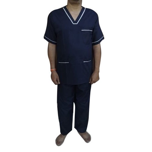 Navy Blue Hospital Scrub Suit, Size : M, XL, XXL