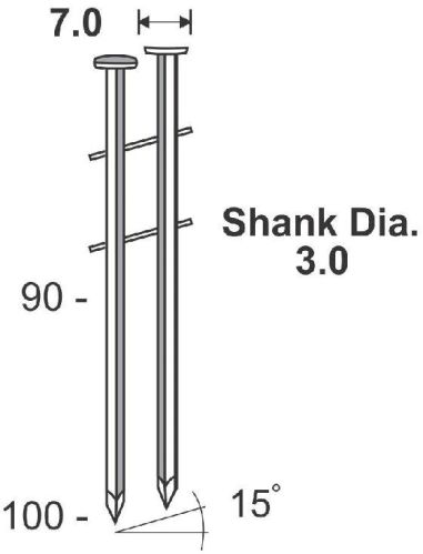 15 Degree Wire Coil Nails, Length : 20-30cm