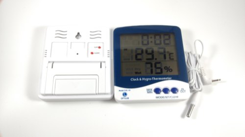 Plastic Digital Thermo Hygrometer, Color : White