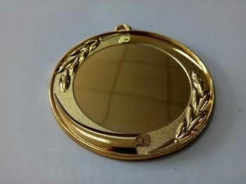 Round Brass Medal, Color : Golden