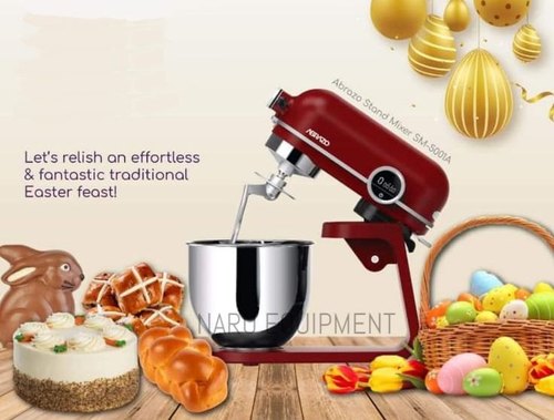 Abrazo Electric Semi Automatic 5 Liter Planetary Mixer, For Bakery, Power : 800w DC Motor
