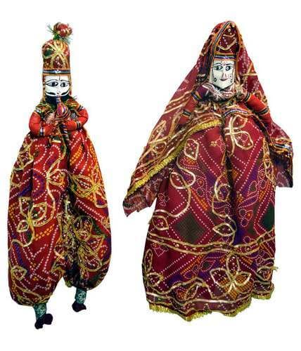 Rajasthani Puppet Pair- 27 Inch, For Decor, Home, Wall Decor, Style : Culture