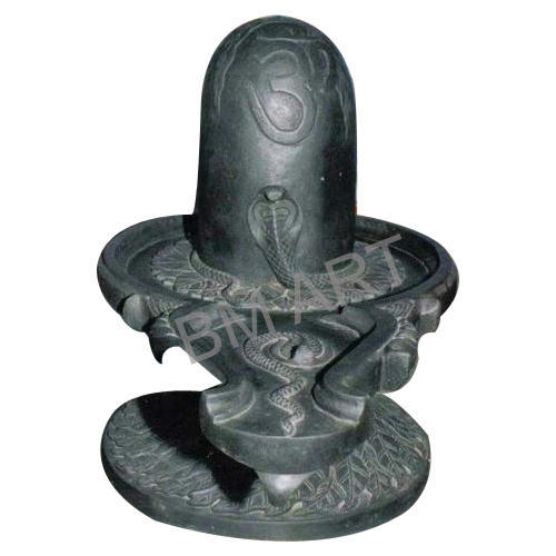 BM Art Marble Shivling Statue, Color : Black