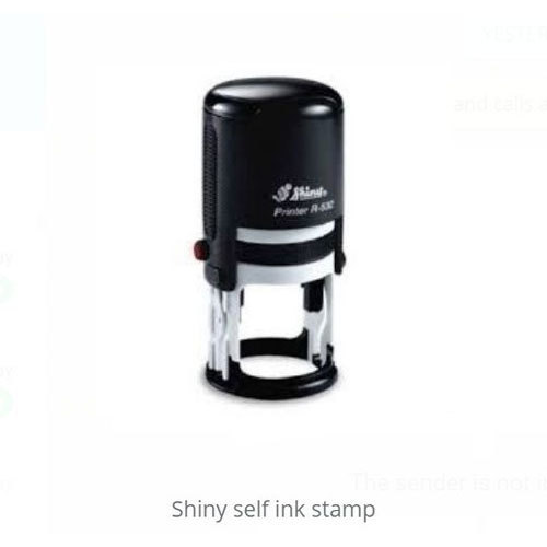 Round Plastic Self Ink Stamp, Color : Blue, Black, Red, Green Purple