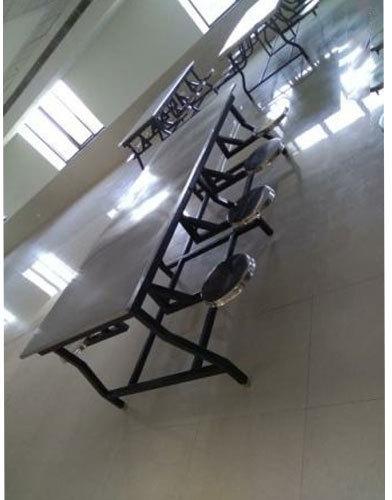 SS 304 + MS 8 Seater Canteen Table