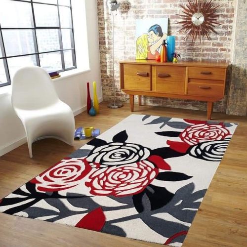 Rectangular Polished Wool VEC-009 Designer Carpet, For Long Life, Each To Handle, Pattern : Handtuffted