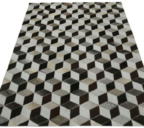 Smooth VELC-04 Leather Carpet, Technique : Machine Tufted