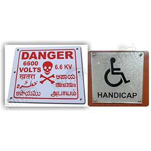 Rectengular Metal Sign Board, For Danger, Direction, Safety Signage, Color : Multicolor