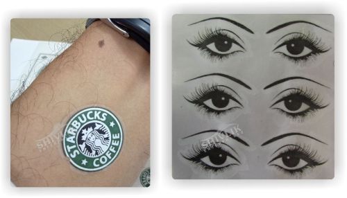 Glossy Lamination Laser Cutting Tattoo Labels, For Human Skin