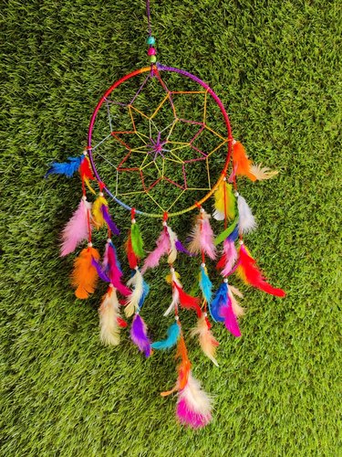 Round Woolen Dream Catcher, For Decoration, Color : Multicolored