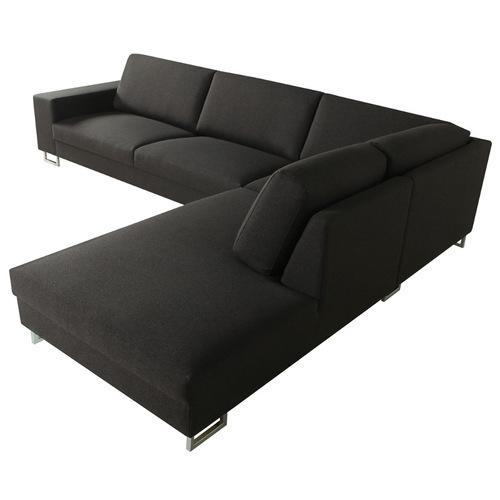 L Shape Corner Sofa, Color : Black