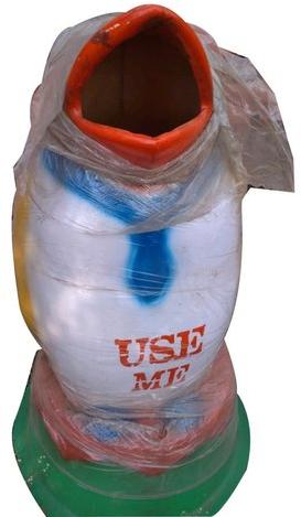 Fiber FRP Penguin Shape Dustbin, Size : 520(T) X 375(B) X 1108(H) Mm