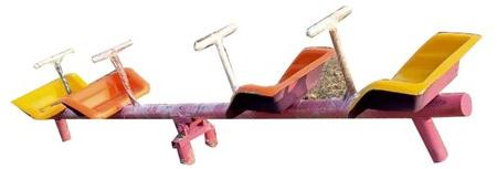 Mild Steel FRP See Saw, For Outdoor, Color : Orange Yellow