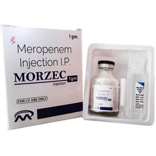 Morzec Meropenem Injection, Packaging Type : Glass Bottle