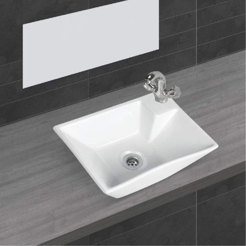 Rectangular Passion 4013 Table Top Wash Basin, For Hotel, Restaurant, Size : Multisize