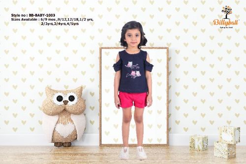 Billyball Plain 1003 Girls Top Set, Size : M, XL