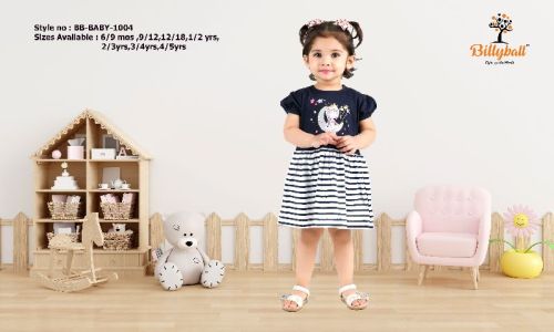 1004 Girls One Piece Dress, Packaging Type : Packet, Polythin, Poly Bag