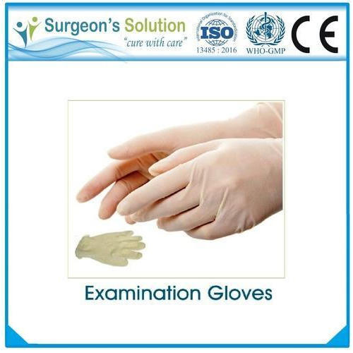 Surgeon Solution Latex Examination Gloves, Color : White