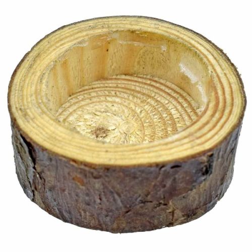 Wooden candle stand 6x6x2.5 cm