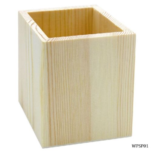 JAGS Wooden Pen Stand, Size : 7 X 7 X 10 Cm