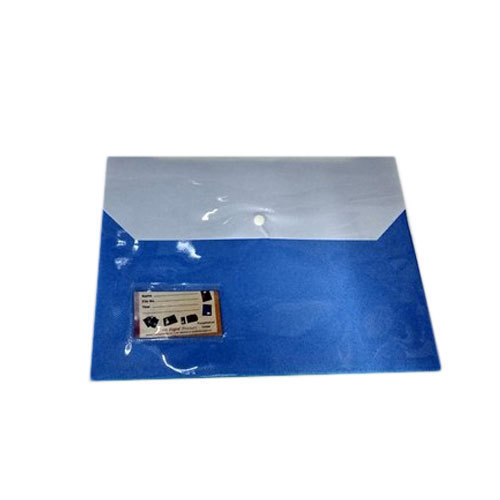 Elegant Plain Plastic Button File Folder, Shape : Rectangular