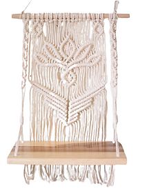 Home Decor Natural Cotton Macrame Shelf Hanger, Color : Natural/customized Colour 