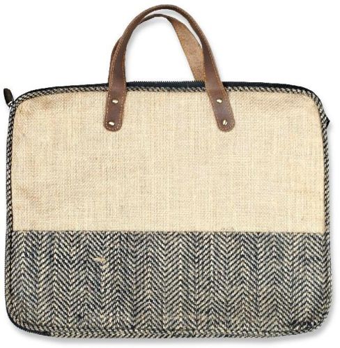 Recycle Eco-friendly Jute Fabric Office Bag, For Gift, Promotion, Technics : Yarn Dyed