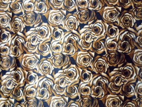 Rose Print Velvet Fabric, Width : 58-60'