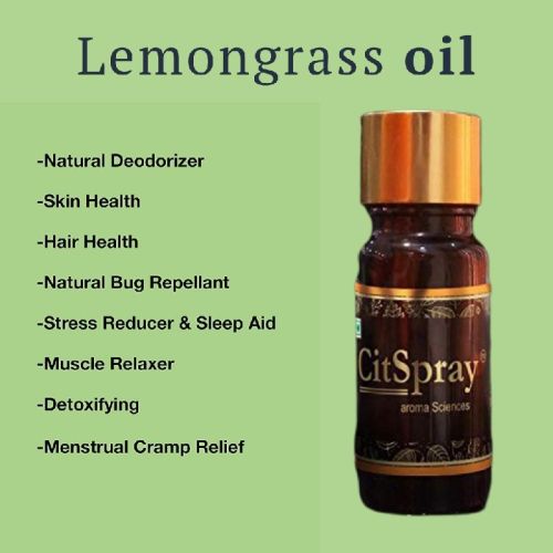 CitSpray Organic Lemongrass Oil, For Agriculture, Medicine, All