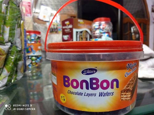 Bon Bon Rectangular Chocolate Wafers, Packaging Type : Packet