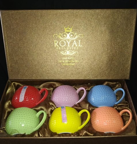 ROYAL Ceramic Tea Cups, Color : White