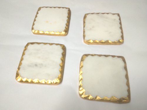 Tic  Marble Gold Coaster, For Hotel
