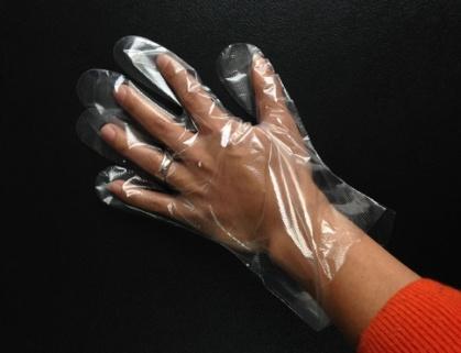 Plastic Hand Gloves, Size : M