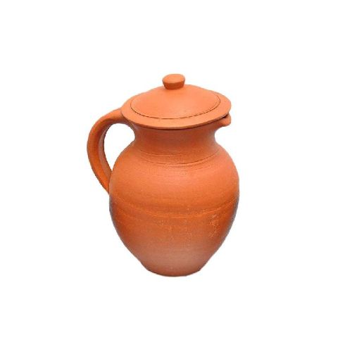 Polished Handmade Clay Water Jug, Storing Capacity : 5-10ltr