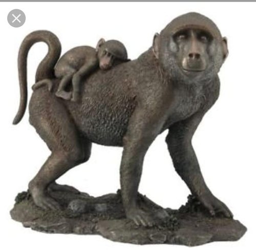 Fiber Monkey Statue, Color : Natural
