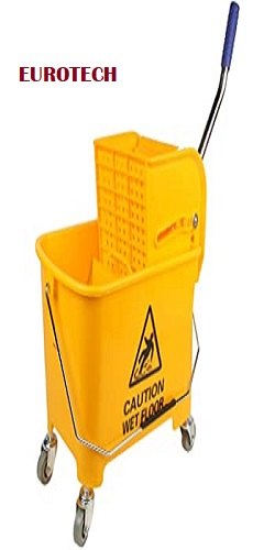 Eurotech Plastic Single Bucket Wringer Trolley